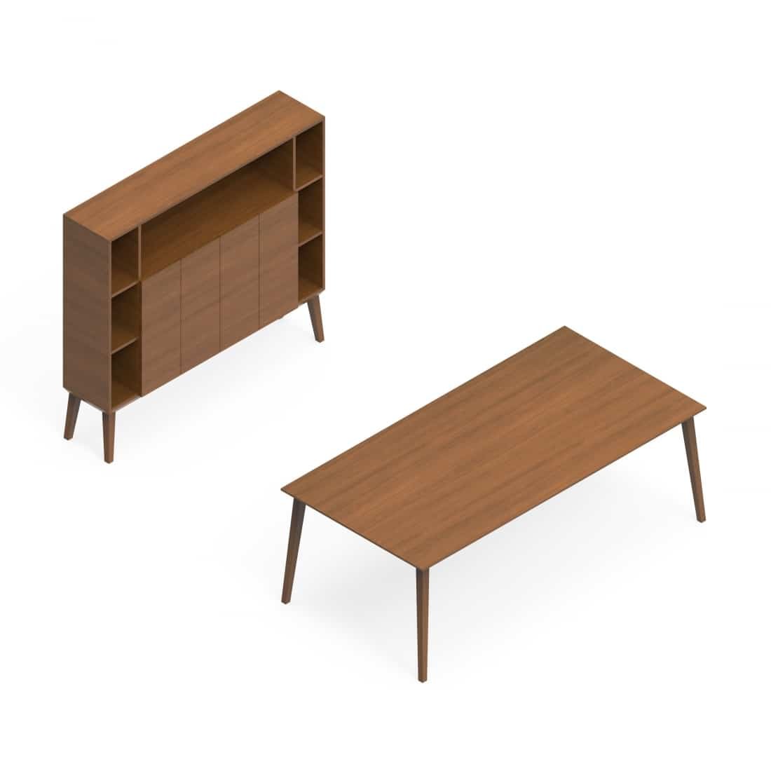 Corby Laminate Desking With Bookcase And Table CBY201
