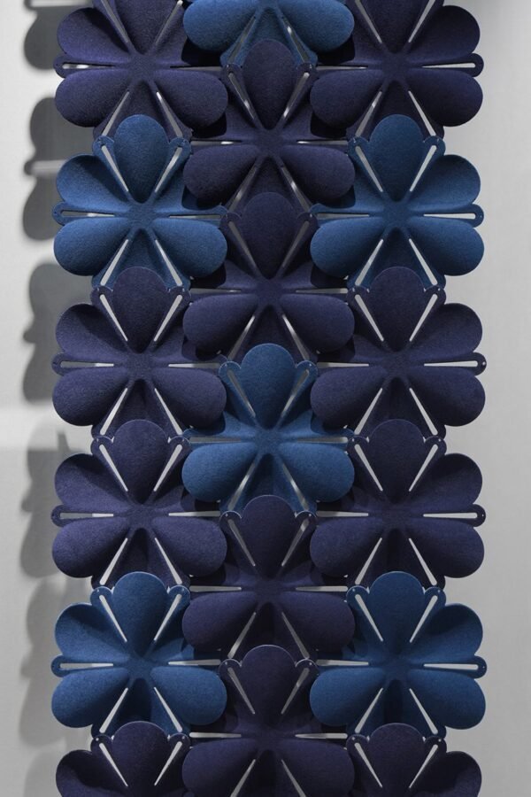 Studio shot showing a tall column created by Airbloom acoustic panels.