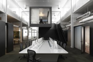 conference table in an open collaborative office