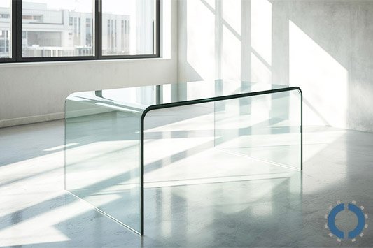 glass Commercial Office desk