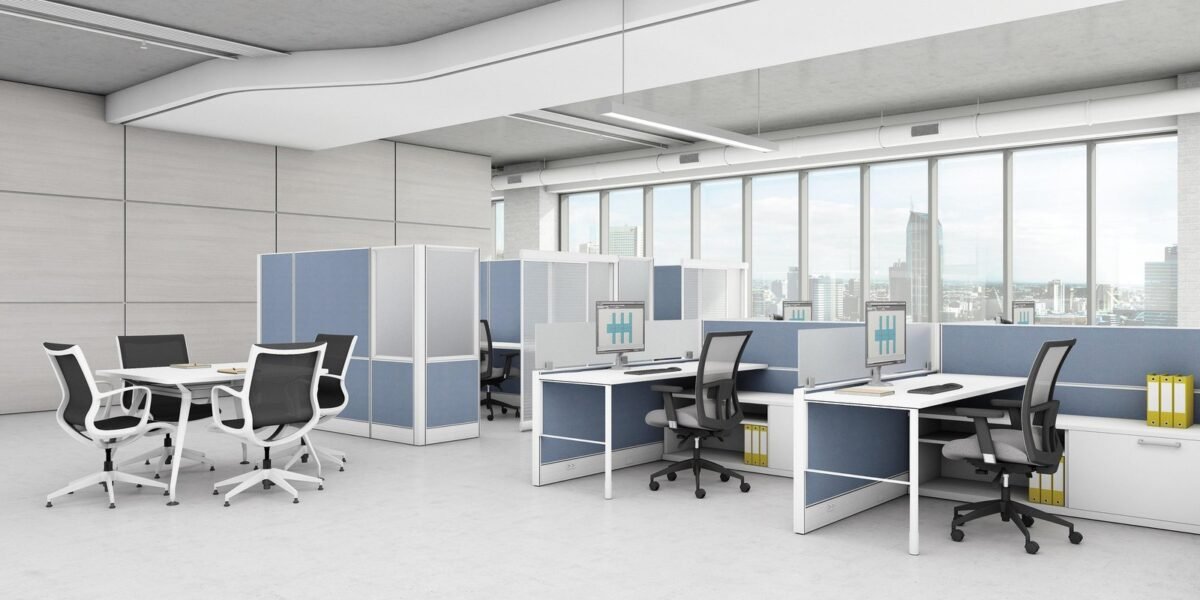 Compile Modular Cubicle System with 54″ Privacy Panels product view