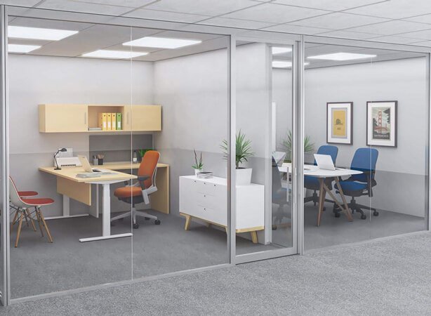 Glass Office Walls - Office Furniture Houston