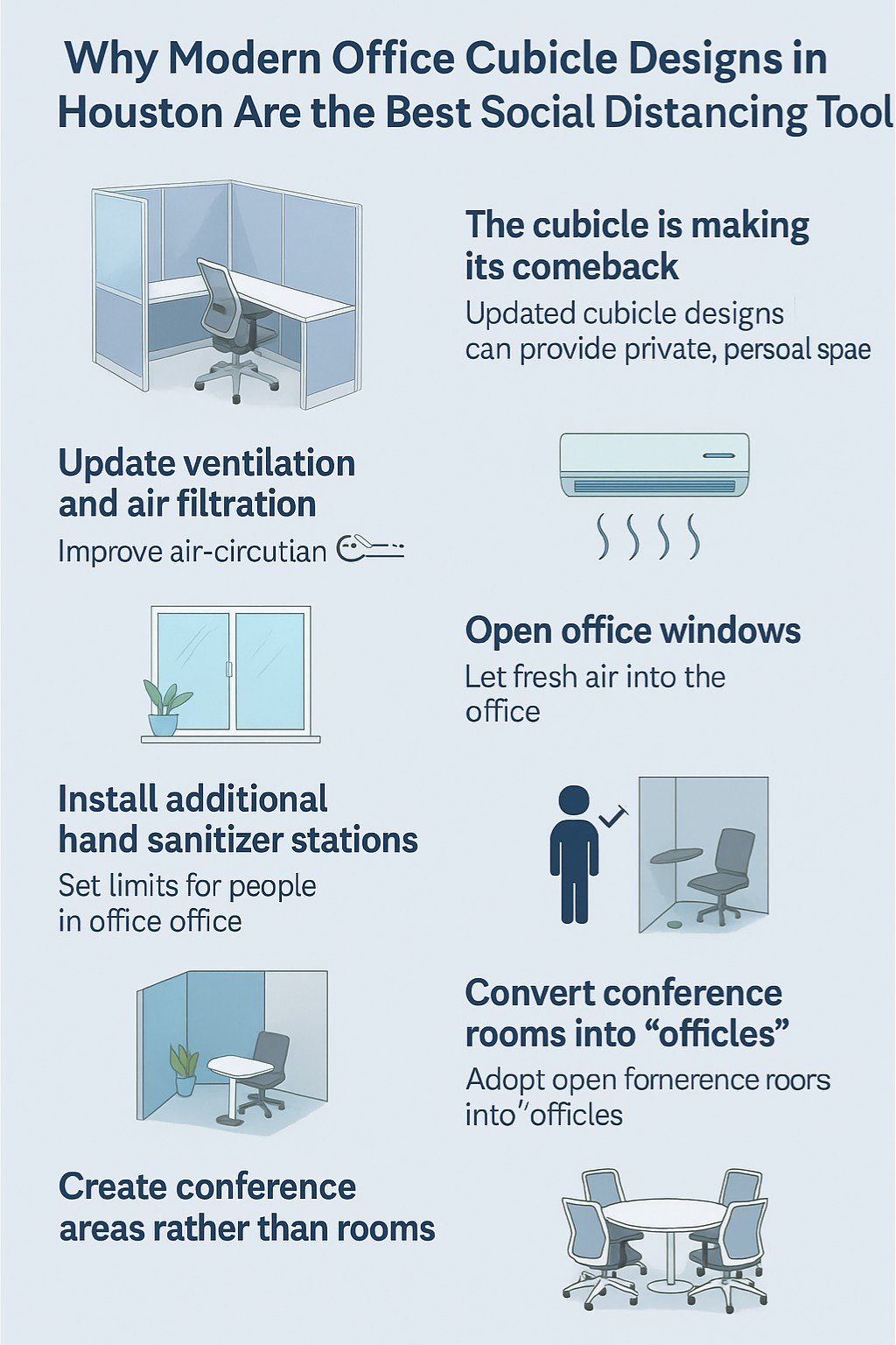 Why Modern Office Cubicles Are the Best Social Distancing Tool Infographic