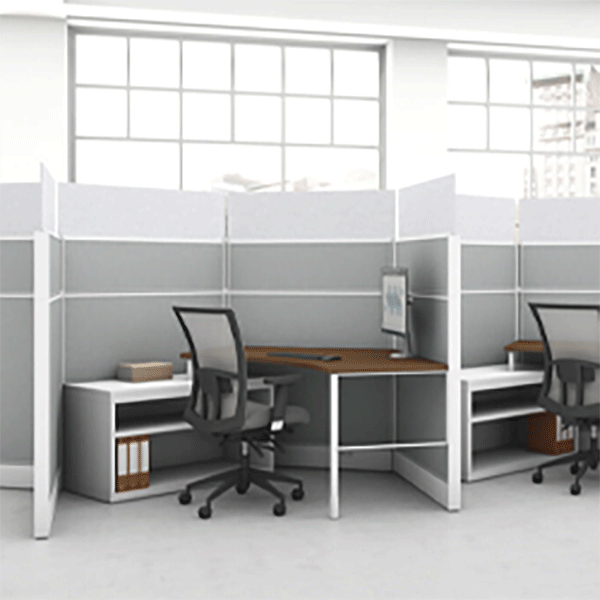 Compile Modular Cubicle System with 54″ Privacy Panels room view