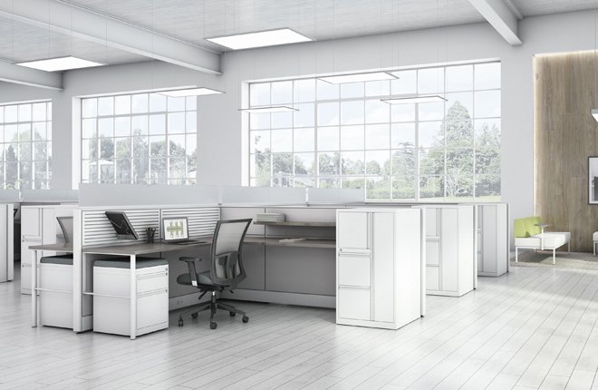 Evolve Modular Panel Workstation System with Stackable Privacy Panels product view