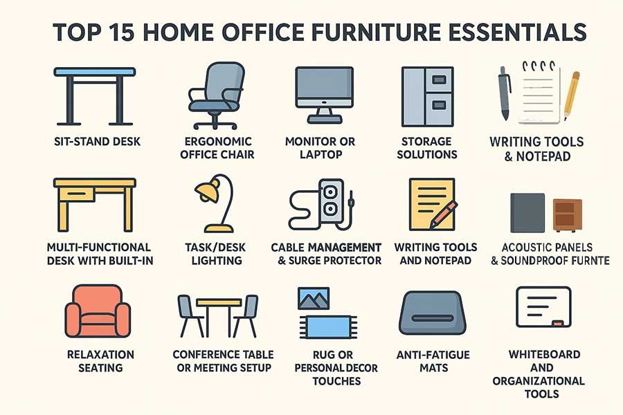 Top 15 Office Furniture Every Home Office Needs-2026