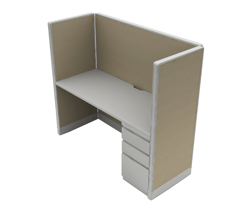Remanufactured Workstations — 40% Savings, Fully Customized” – 60” Wide x 24” Deep x 54” High – Call Center / Open Area Workstations room view