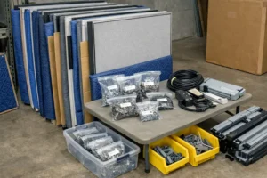 how to disassemble office cubicle