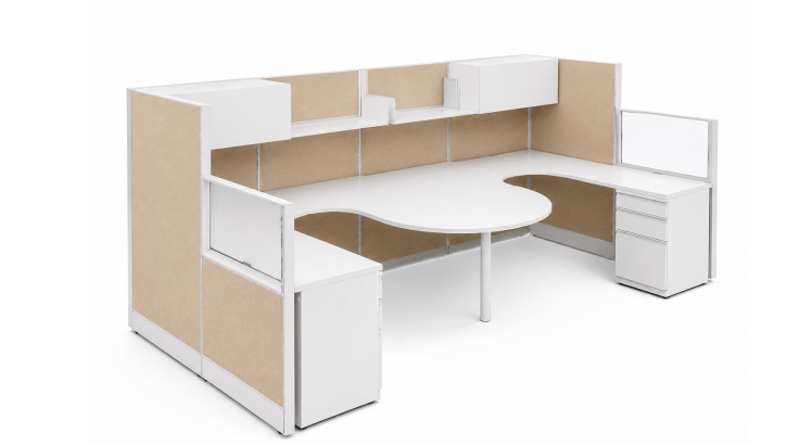 Collaborative 6' x 6' with High Privacy Walls and Storage product view